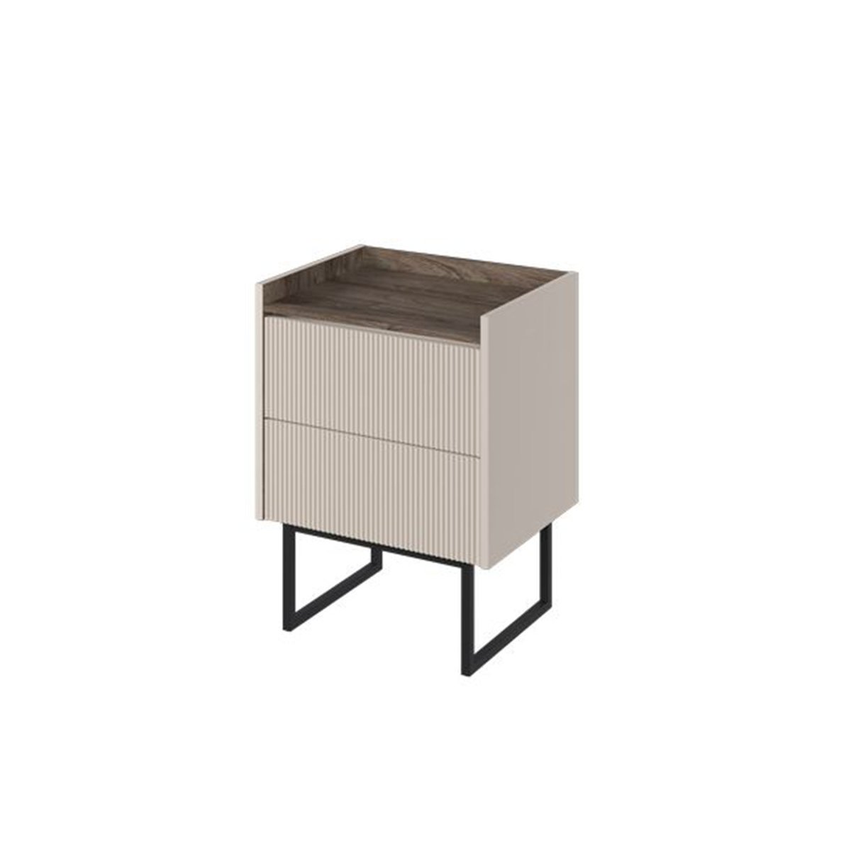 Table de chevet Panneaux de particules, LOUNA beige, BOBOCHIC