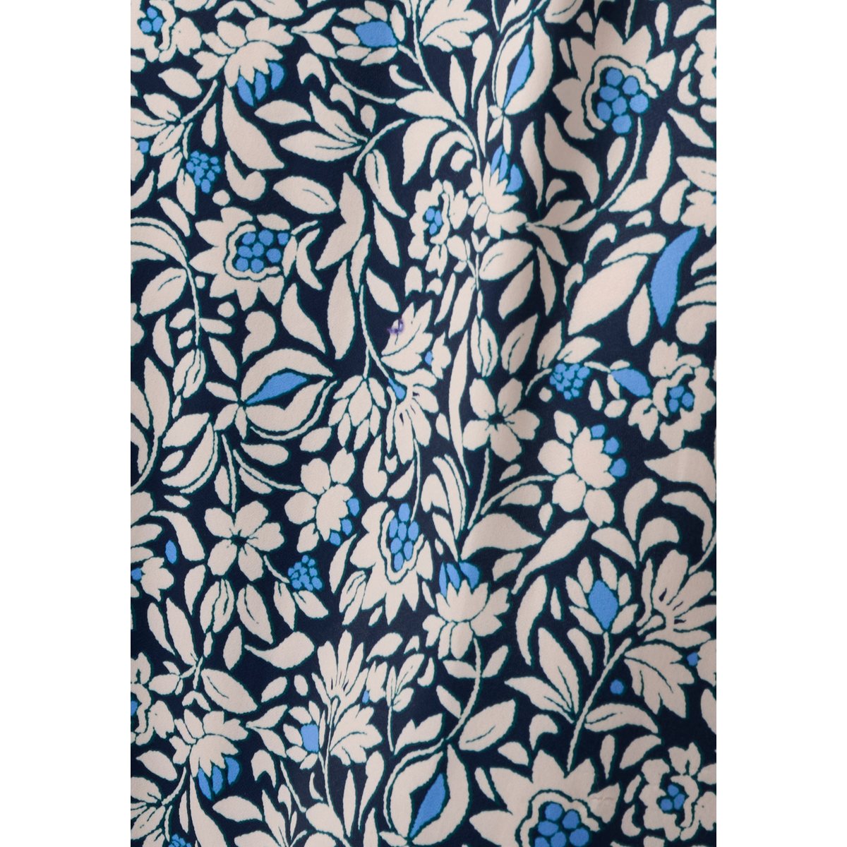 Robe maille crêpe stretch bleu fleuri, DAMART