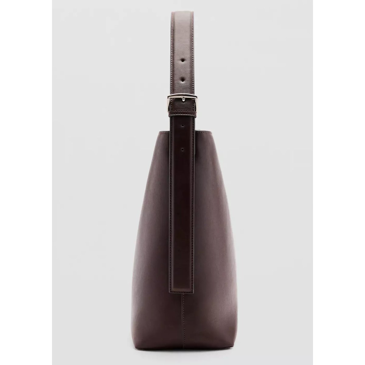 Sac seau boucle chocolat, MANGO