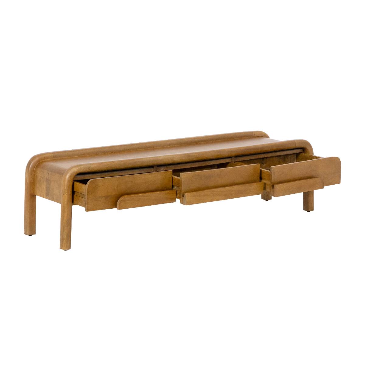 Meuble TV en bois de manguier FÉODOR bois clair, MADE IN MEUBLES
