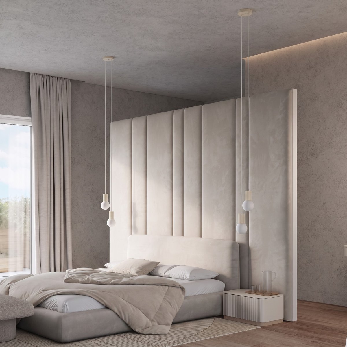 Suspension Aluminium Beige G9 2 Halo beige, EDEN