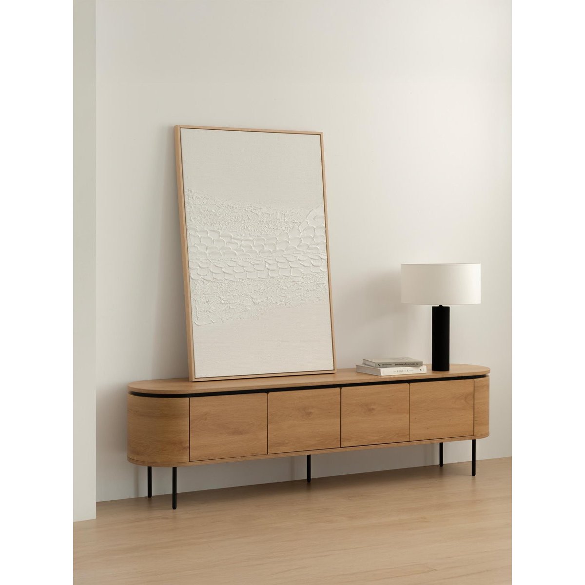 Meuble TV Mélamine - ILFORD beige clair, KENAY