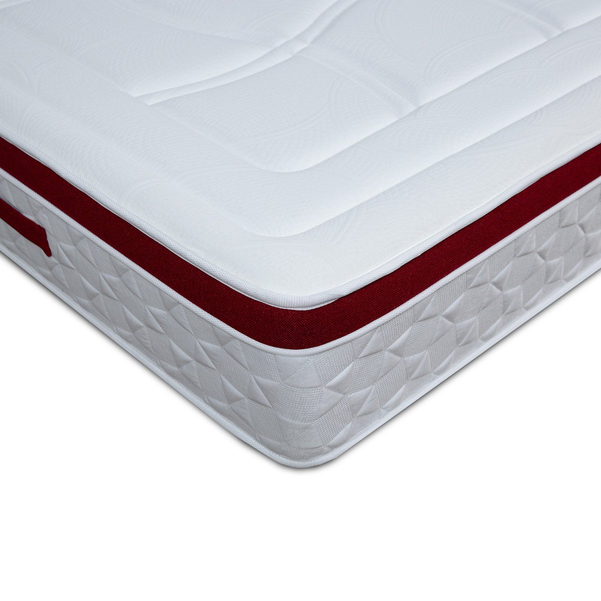 Matelas Ressorts ensachés et Mémoire de forme - 27 cm - HARMONIE blanc, MAISON AUBERTIN