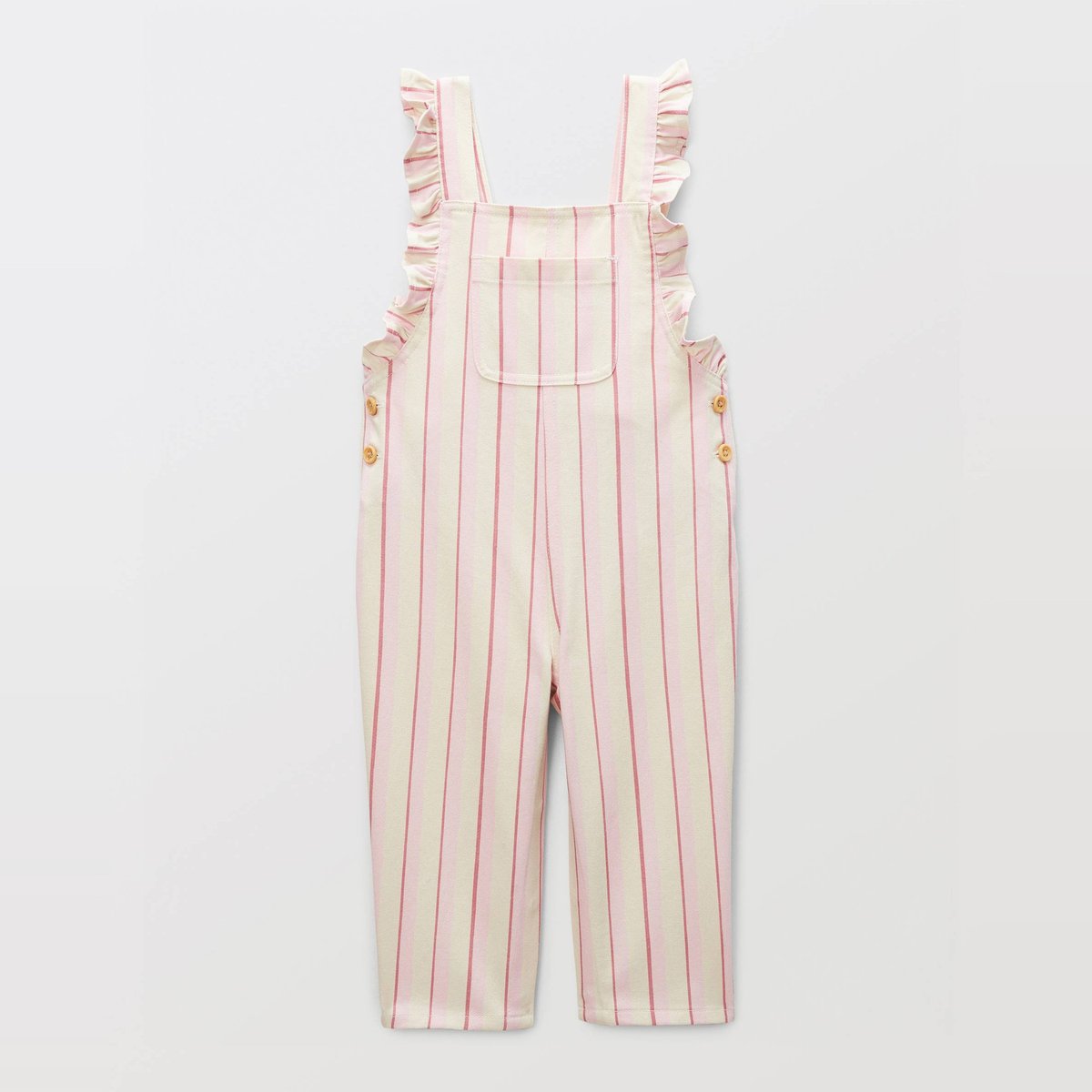 Salopette longue rayée en coton BIO GOTS nymphea, BOUT'CHOU