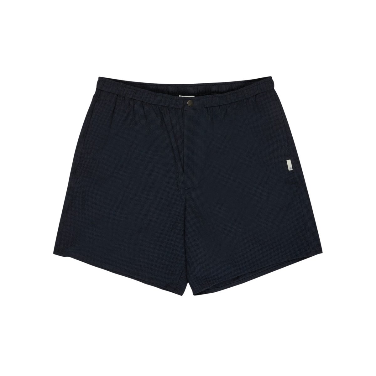Short taille élastique COOLMAX SEER bleu blue seersucker stripes, ELEMENT