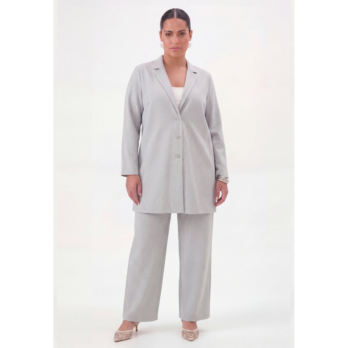 Pantalon Flare Fit gris, YOEK