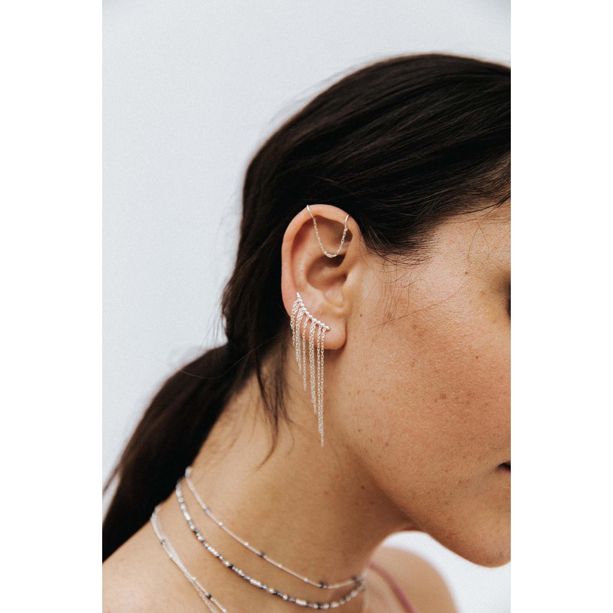 Grand climber franges - Argent argent / droite, YAY PARIS