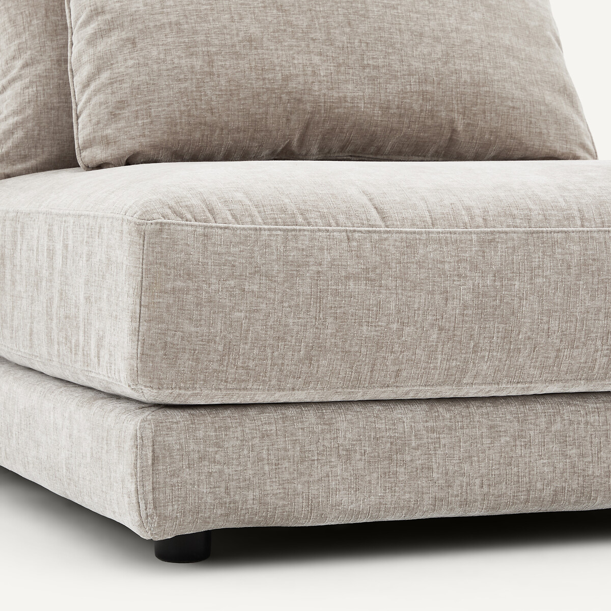 Chauffeuse modulable en velours chenille, TIBERIO gris clair, AM.PM