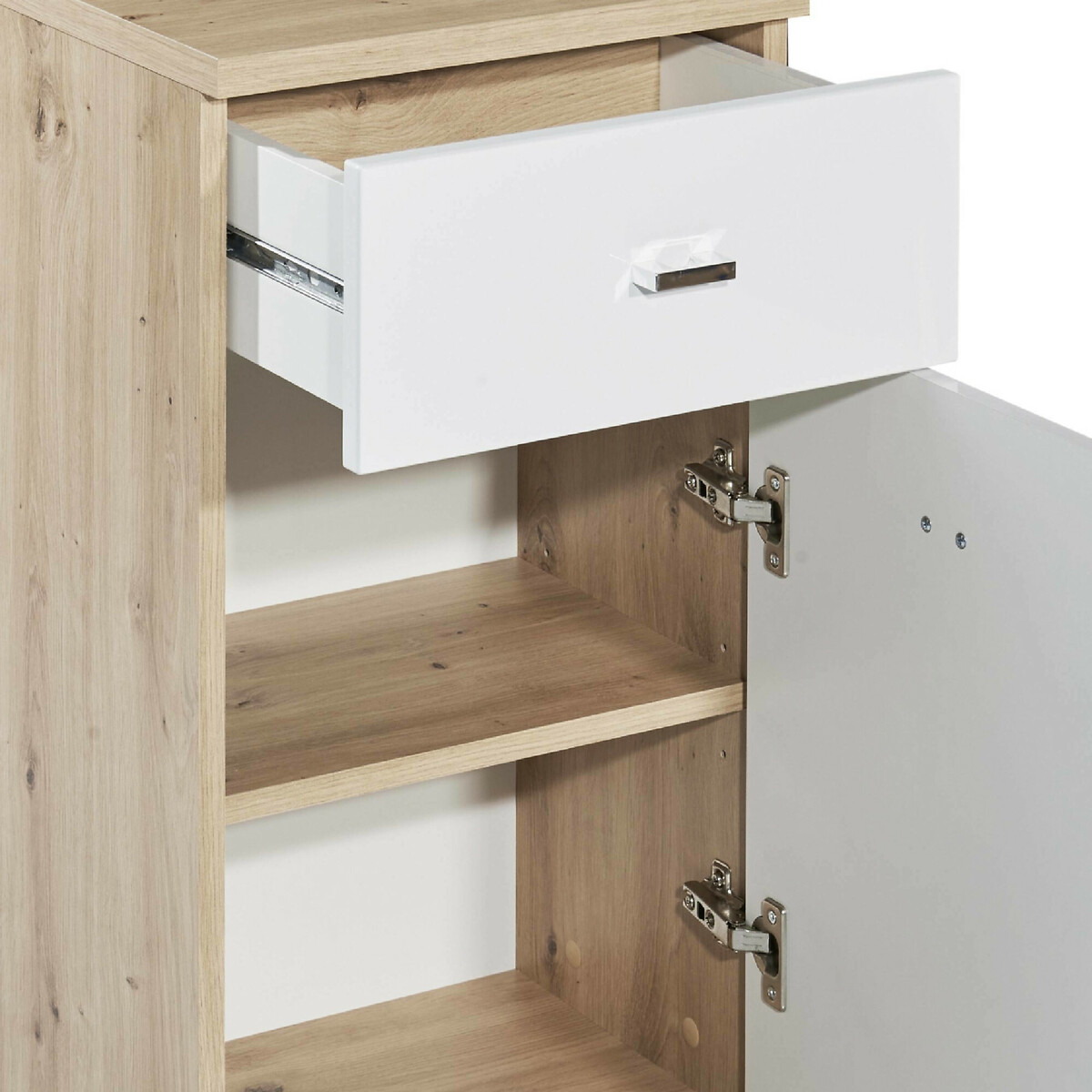 Luma Storage Cabinet white/natural, SO'HOME