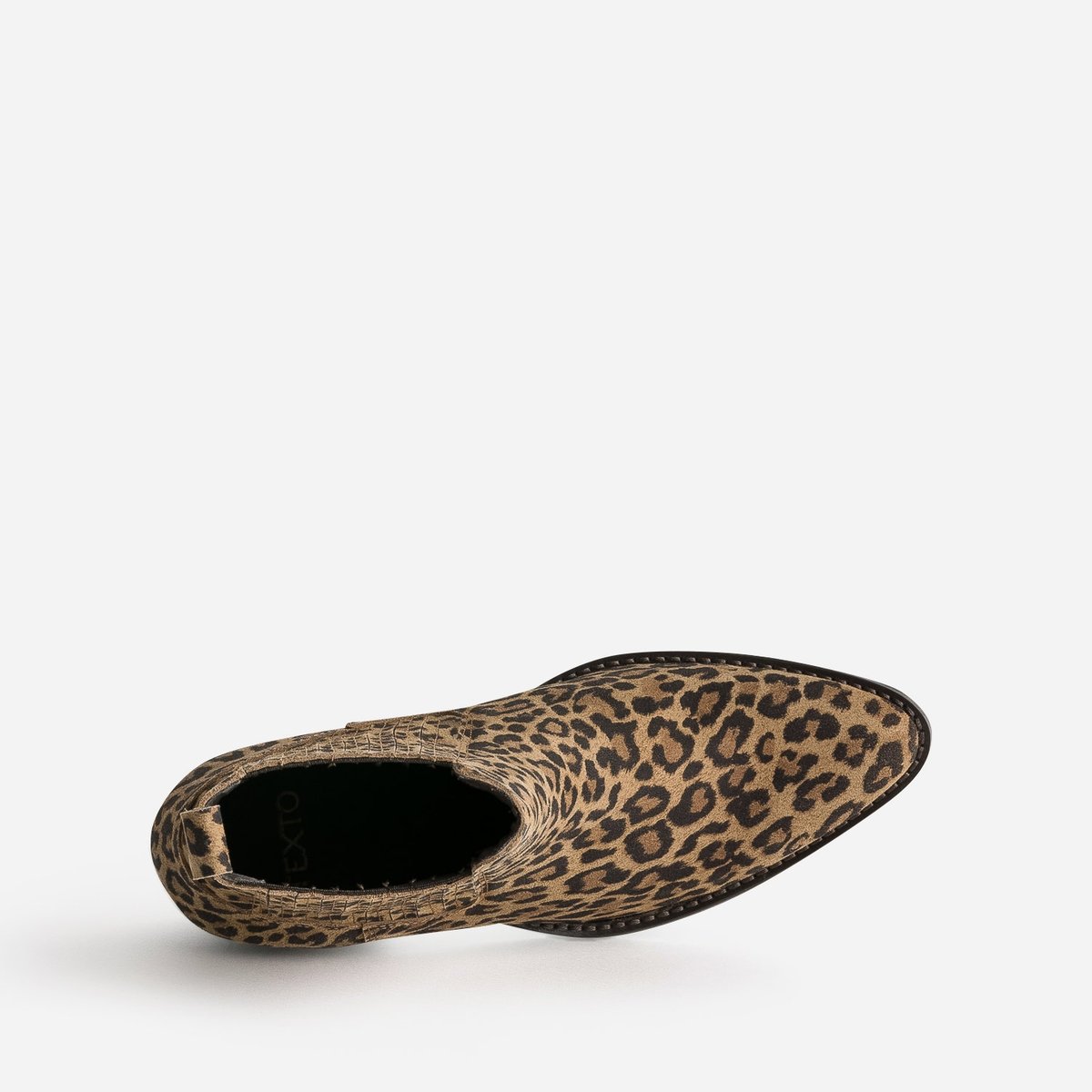 Boots À Talon en cuir SALVINOU leopard, TEXTO