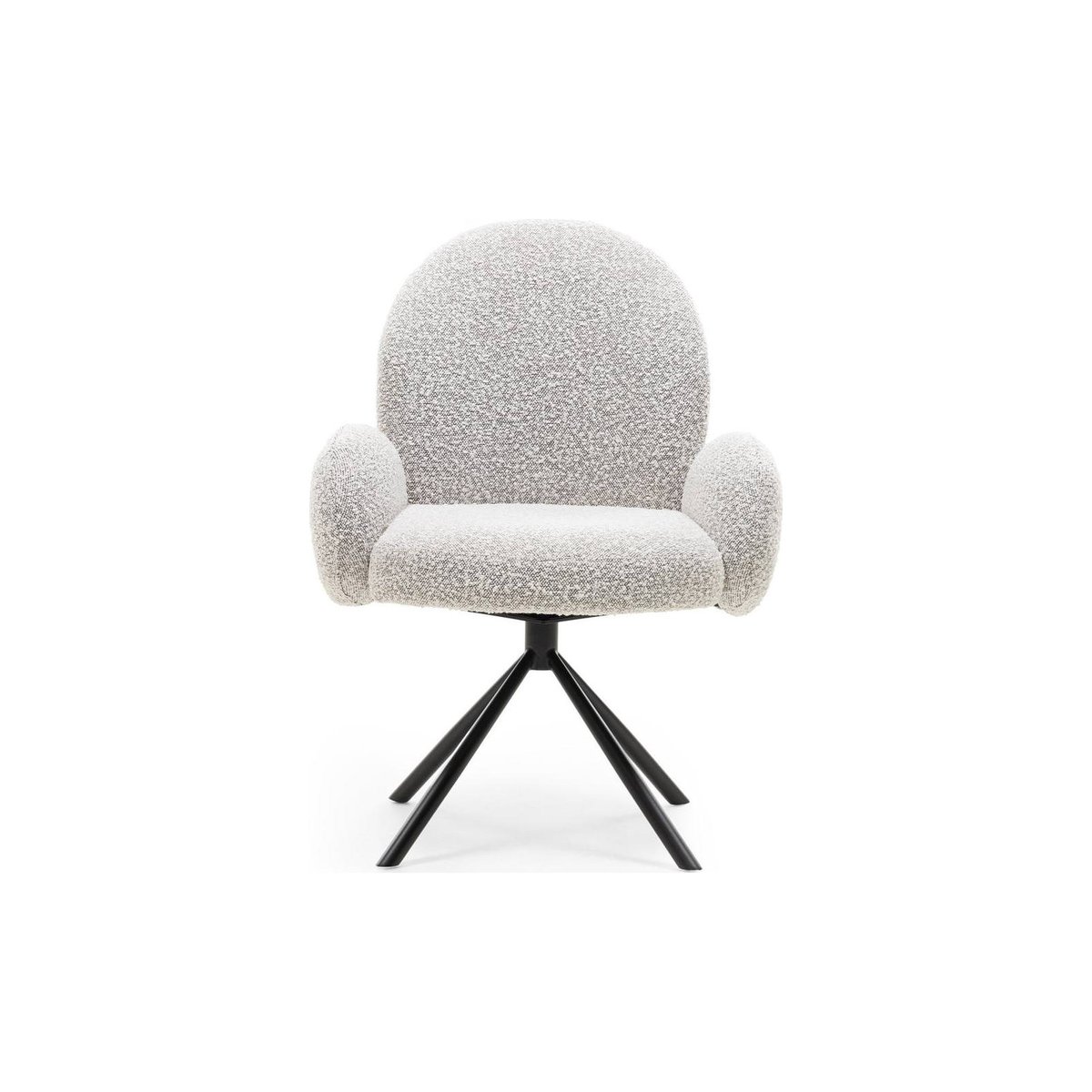 Chaise pivotante en tissu, FINEST gris clair et noir, RECOLLECTION