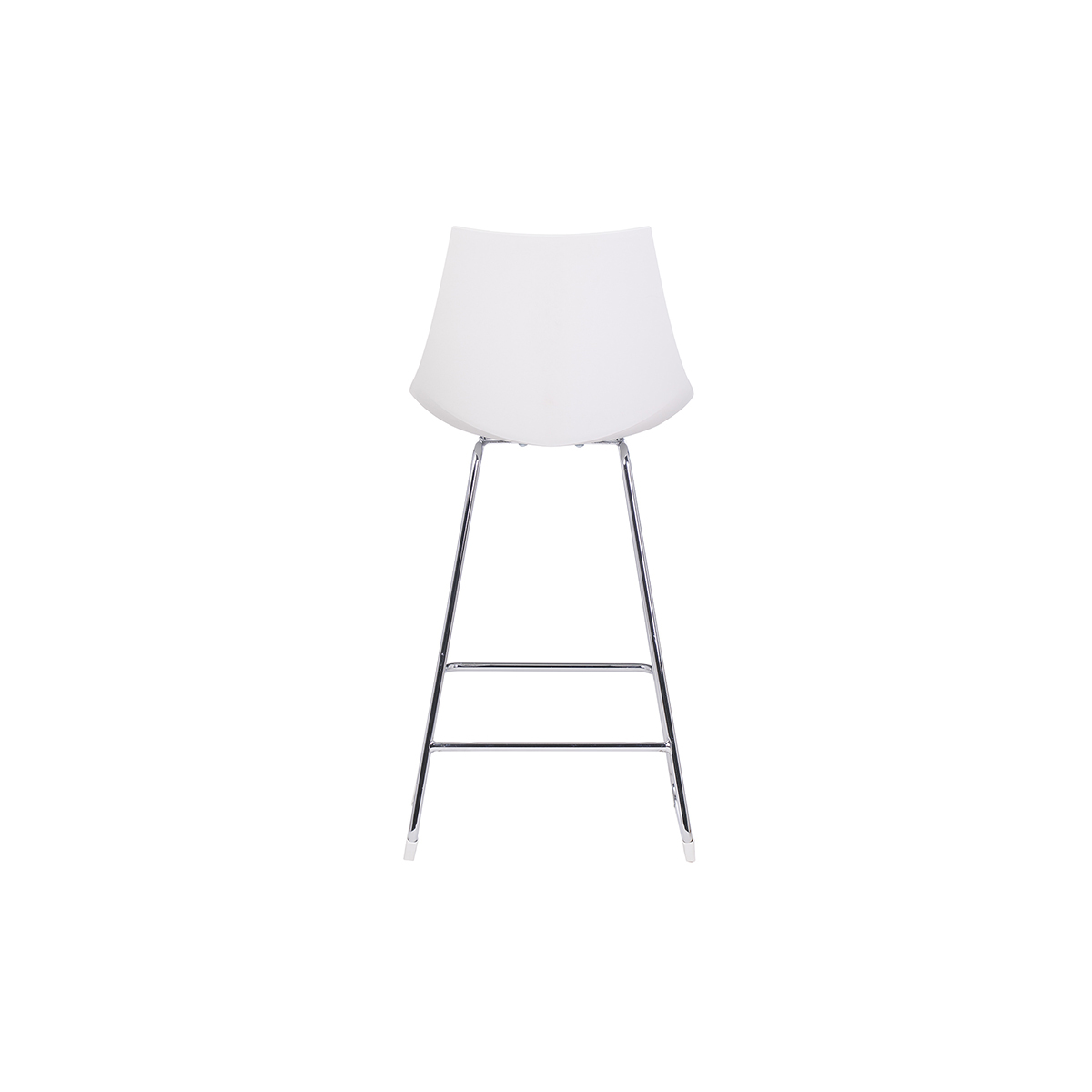 Tabourets de bar design 65 cm (lot de 2) JUNE blanc, MILIBOO