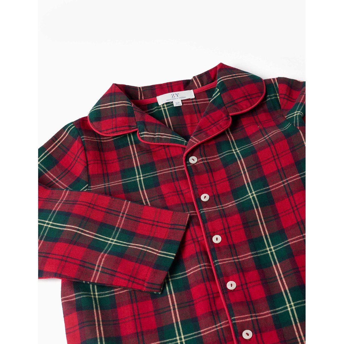 Pyjama en flanelle avec motif à carreaux You&Me multicolore, ZIPPY