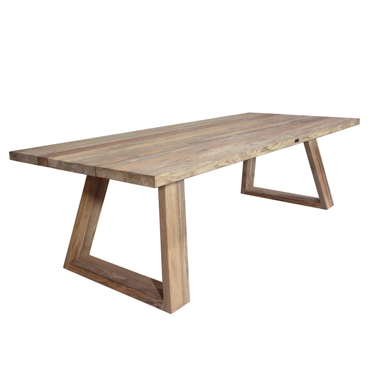 Table de jardin en teck recyclé, VICTORIA bois clair, GESCOVA