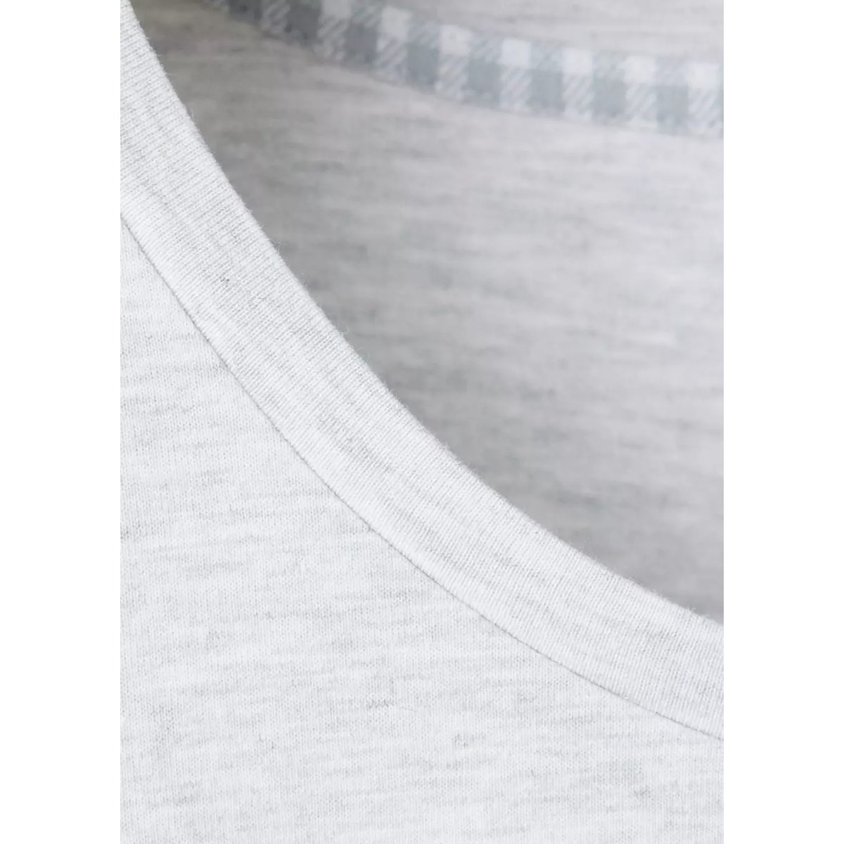 Pyjama complet coton carreaux gris chiné clair, MANGO TEEN