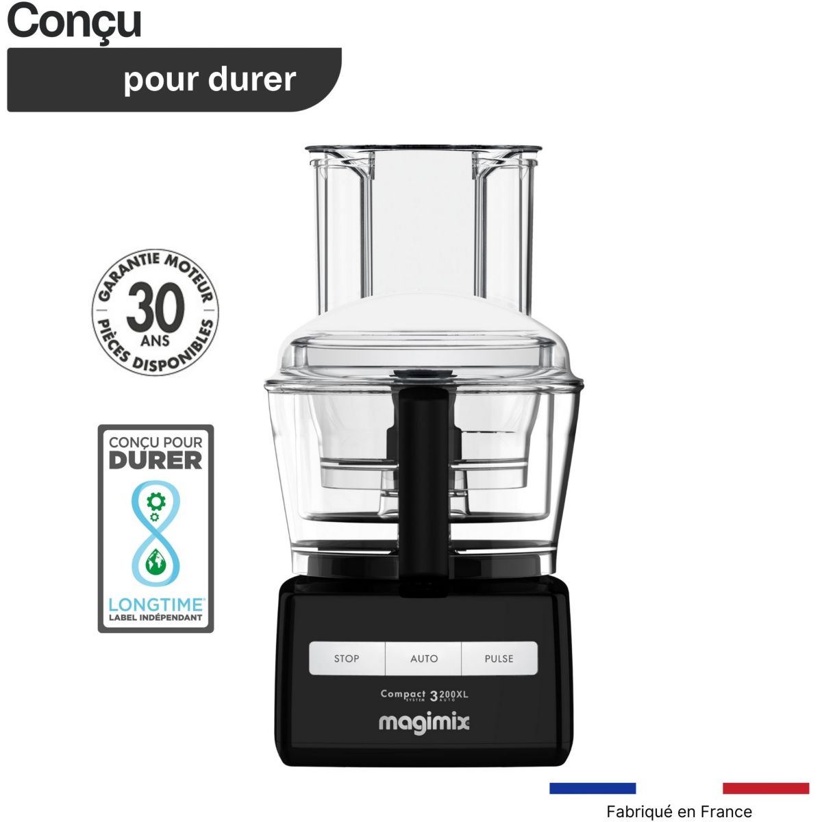Robot multifonction 18373F CS 3200 XL Noir noir, MAGIMIX