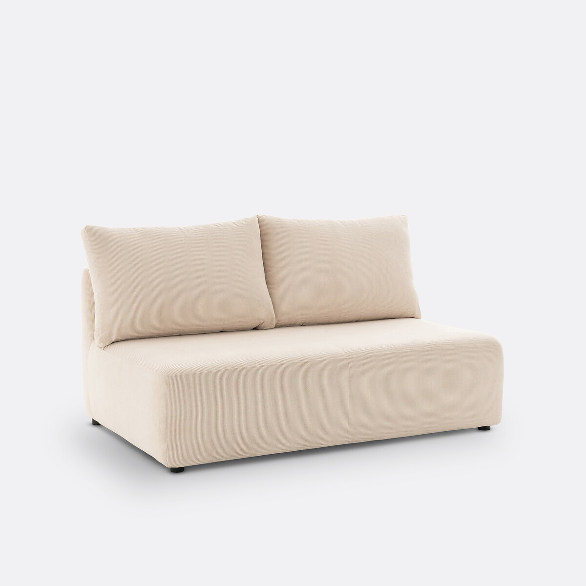 Omvormbare zetel in geribd fluweel, Monica ecru, LA REDOUTE INTERIEURS