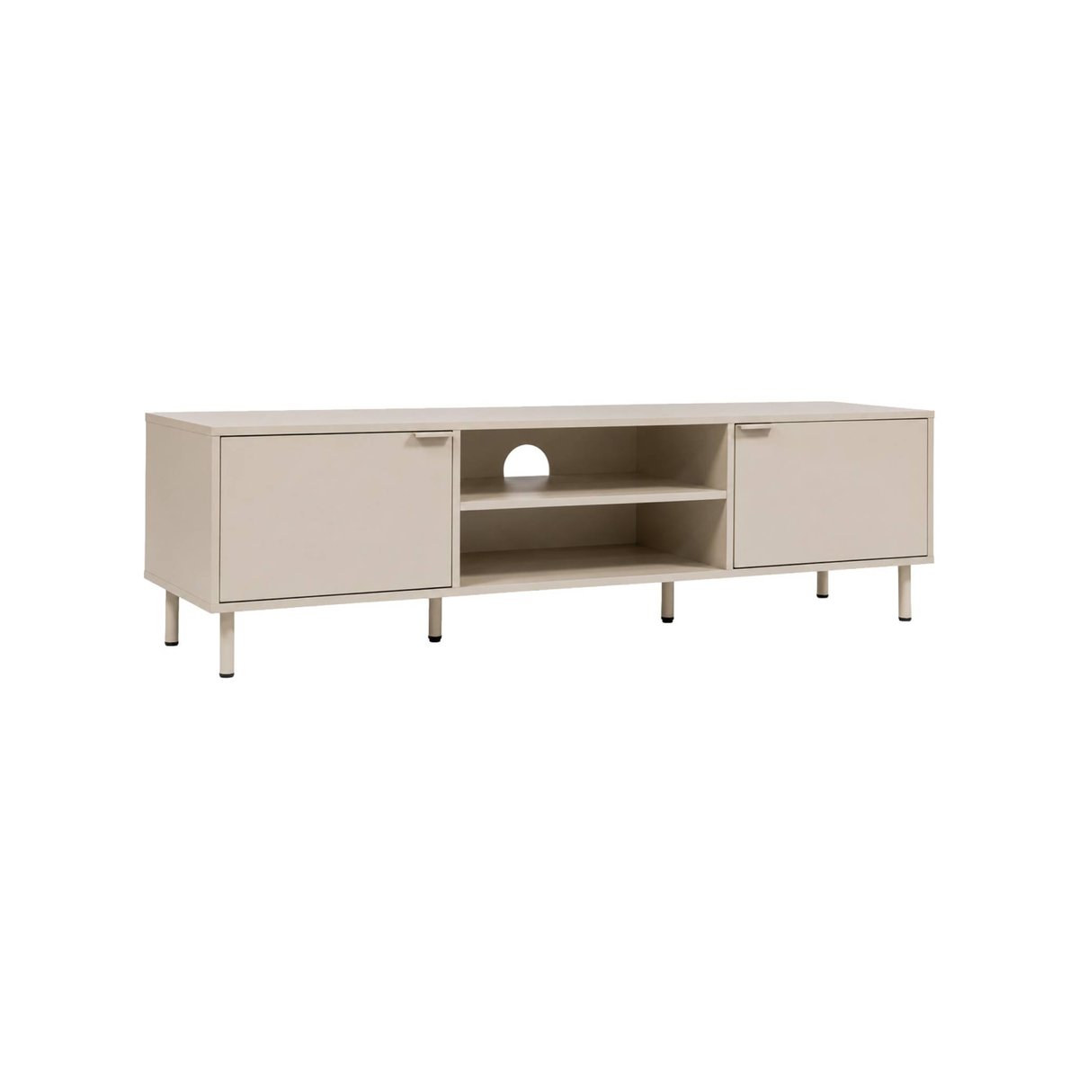Meuble TV décor bois et métal 160cm ELLIE beige, SWEEEK