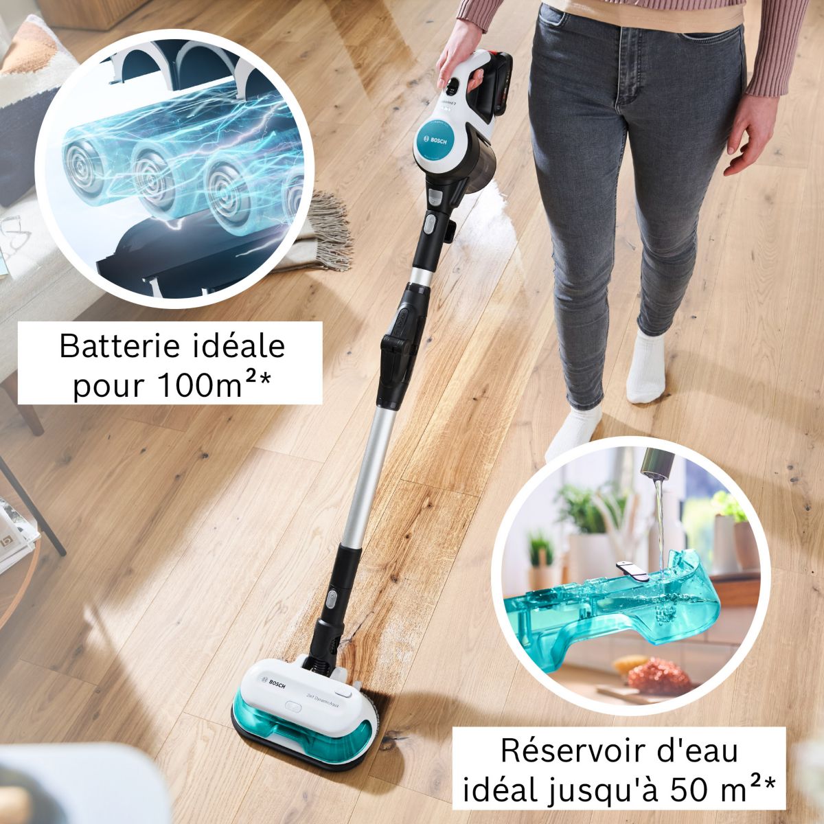 Aspirateur balai BCS71HYG4 Unlimited 7 ProHygienic couleur unique, BOSCH