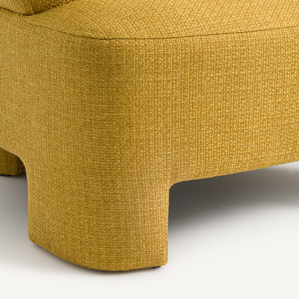 Kleine fauteuil in getextureerd polypropyleen Darrel zonnebloemgeel, AM.PM