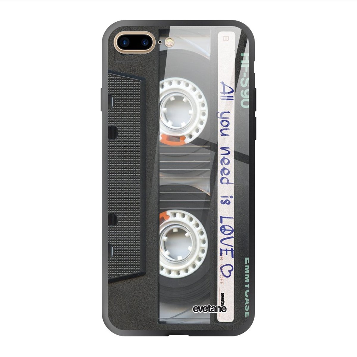 Coque soft touch glossy iPhone 7 Plus/ 8 Plus cassette, EVETANE