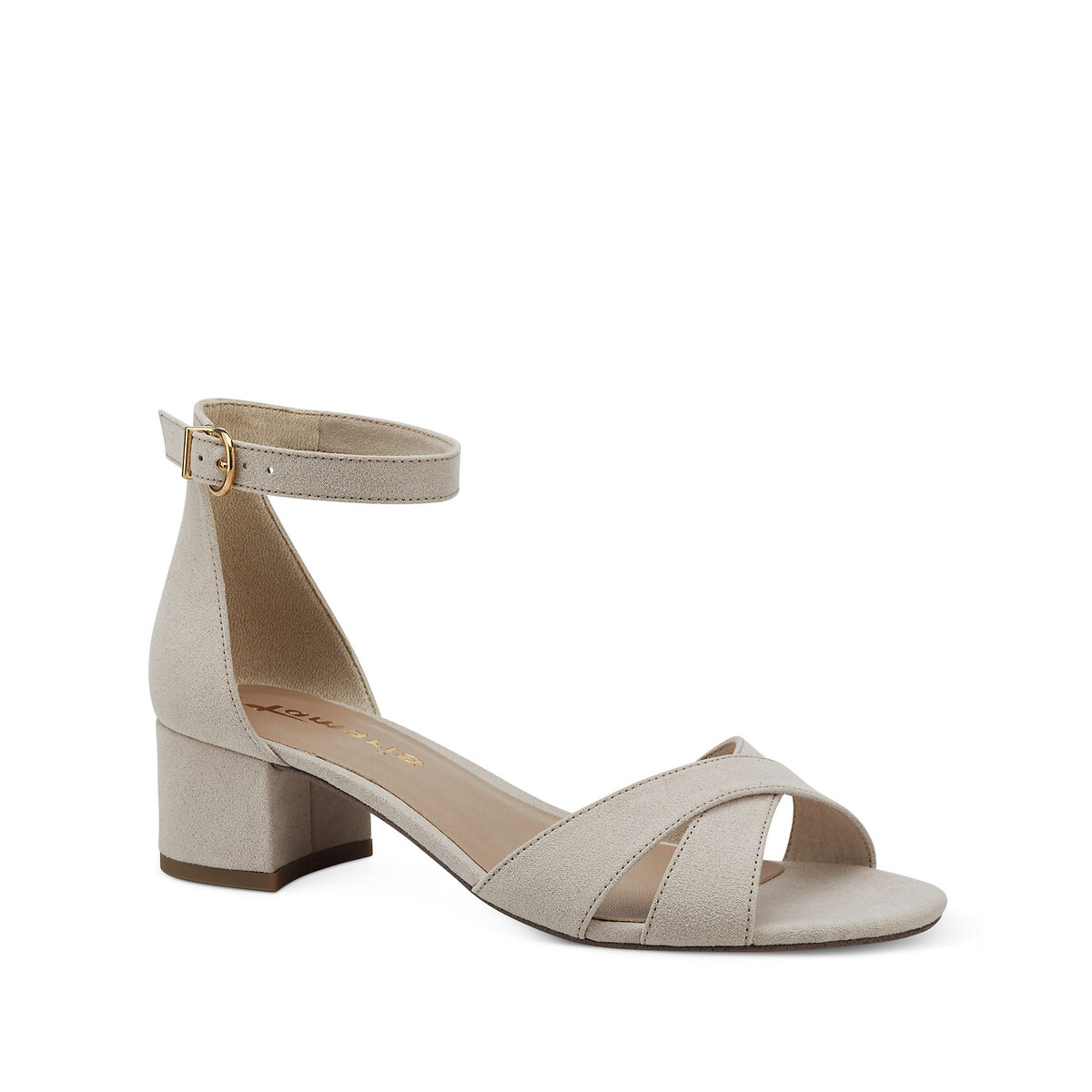 Sandales petits talons ivoire, TAMARIS