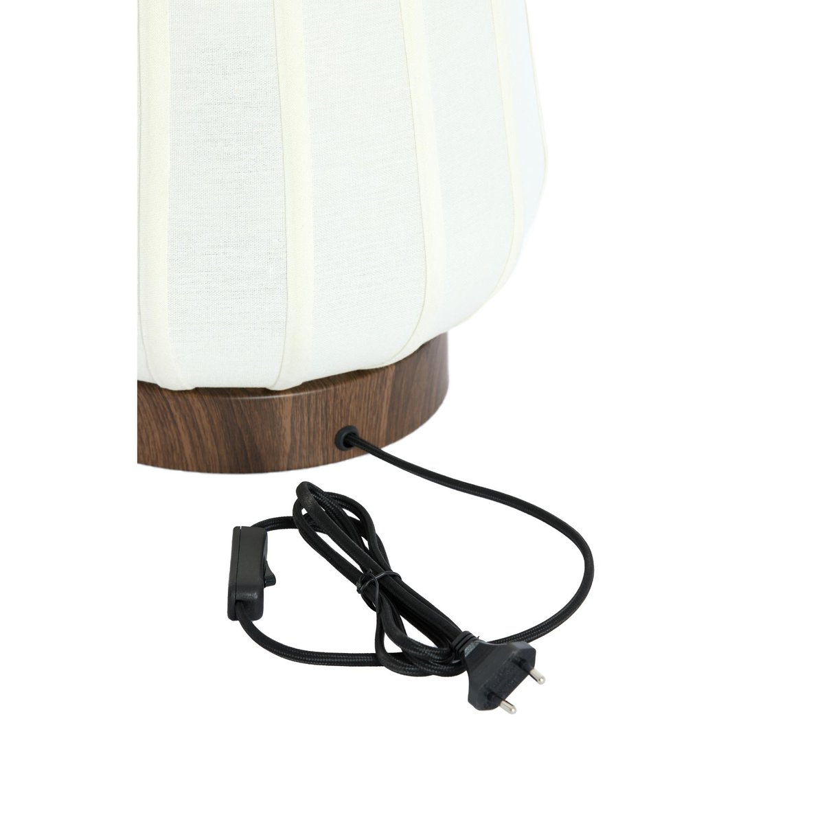Lampe De Table Textile BIBURY brun foncé, LIGHT & LIVING