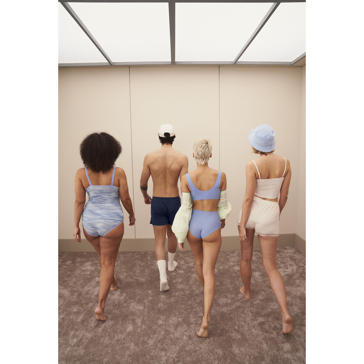 Go Ribbed Boxer Shorts angora ecru, SLOGGI