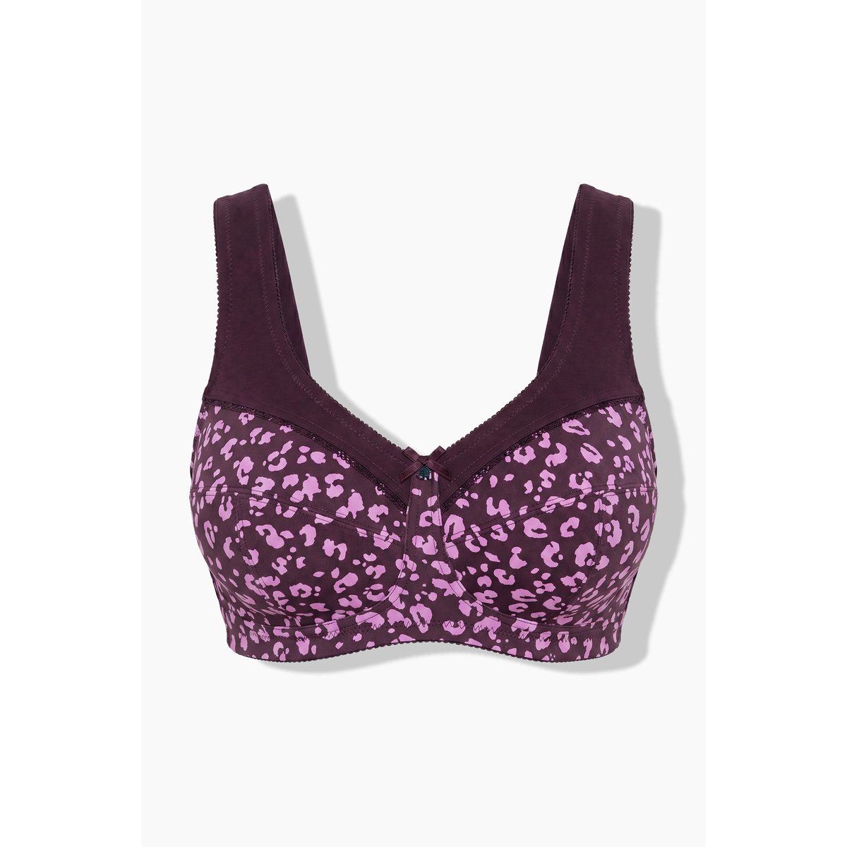 Soutien-gorge de maintien, motif léopard prune foncé, ULLA POPKEN
