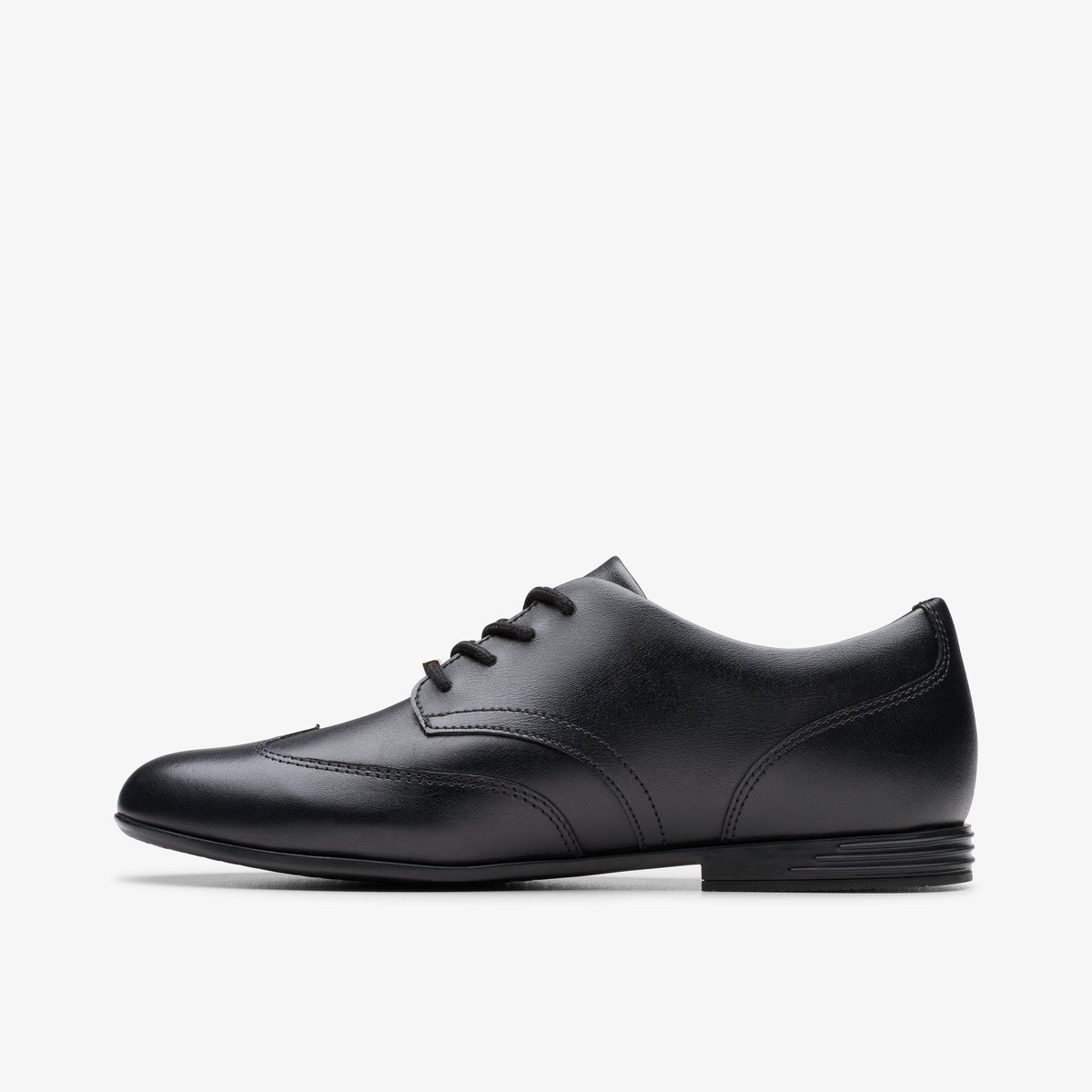 Derbies Cuir Coupe Large FINJA WING Y noir, CLARKS