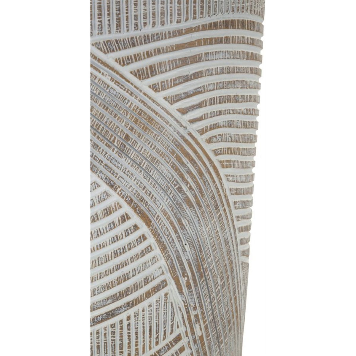 Vase haut sculpté effet bois MODERN blanc patiné, RECOLLECTION