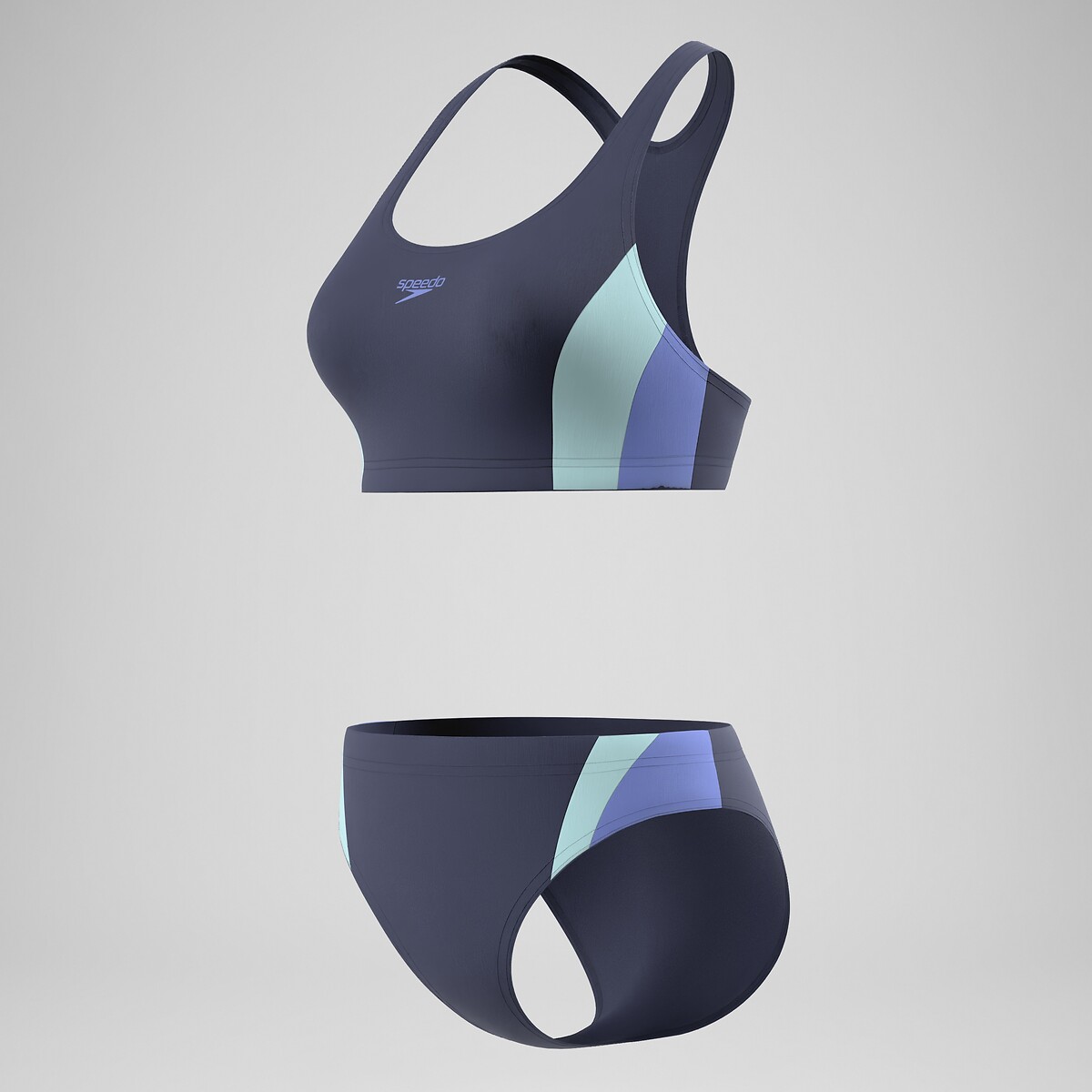 Maillot de bain 2 pièces COLOURBLOCK SPLICE bleu nuit, SPEEDO