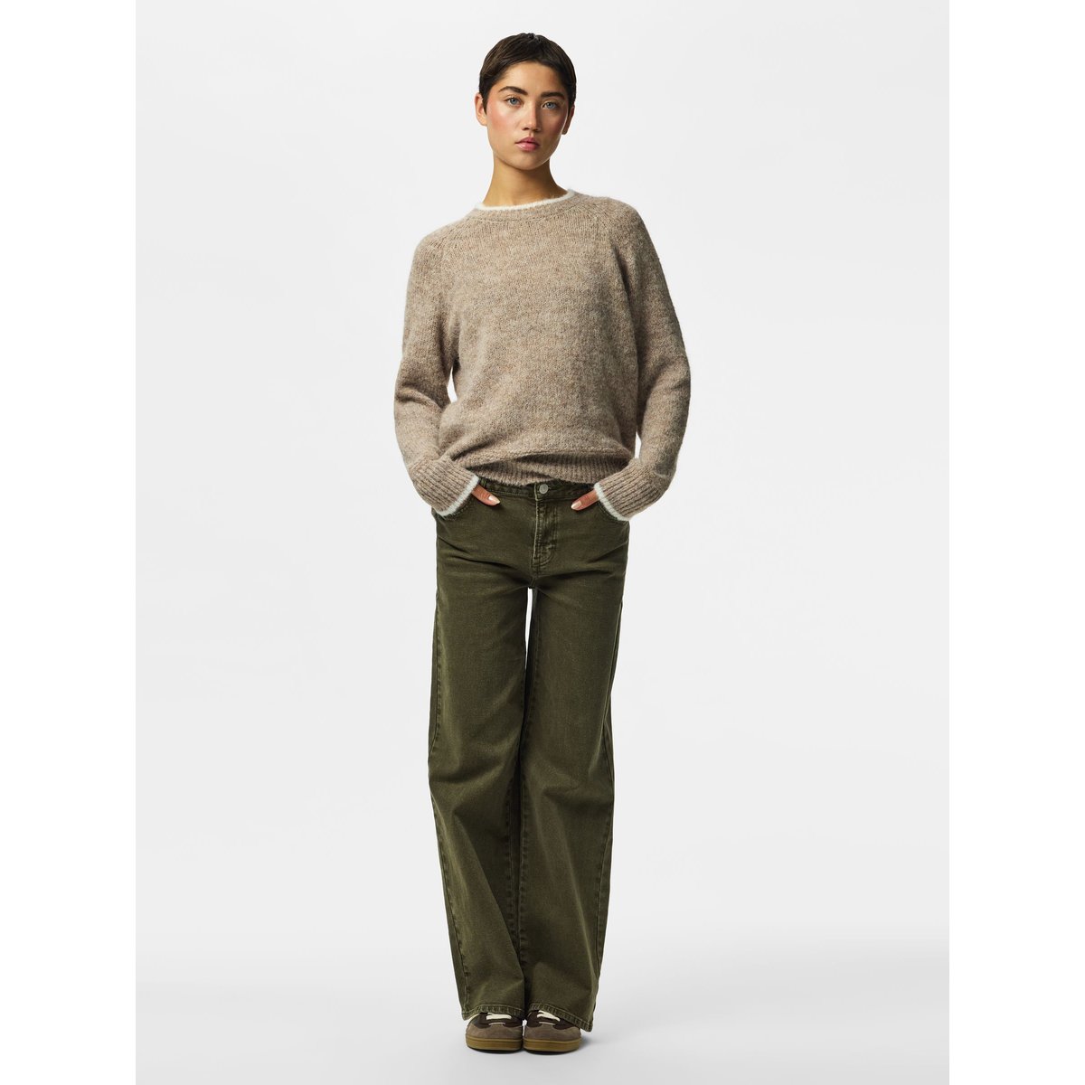 Pullover greige, PIECES