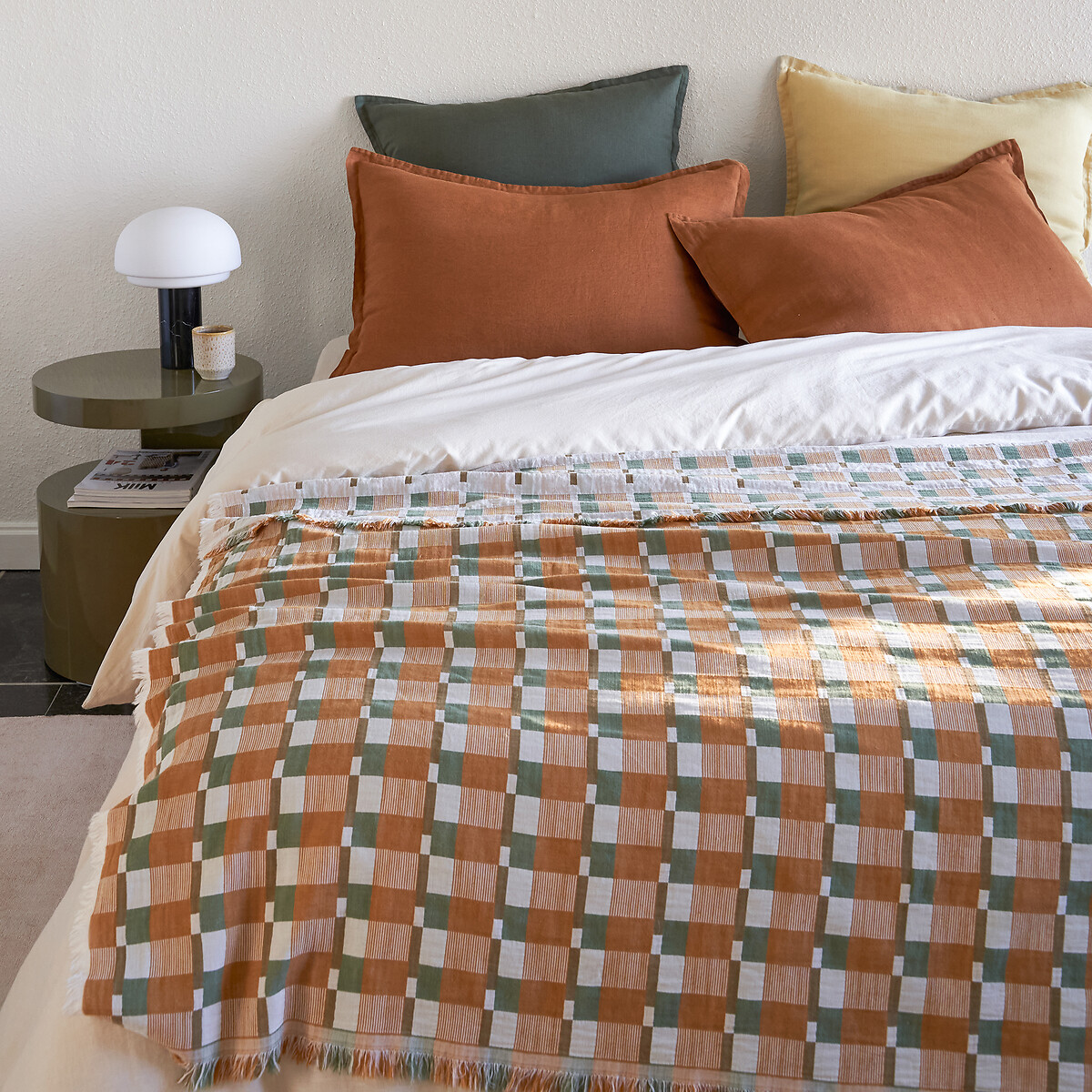 Linot Washed Linen Pillowcase white, LA REDOUTE INTERIEURS