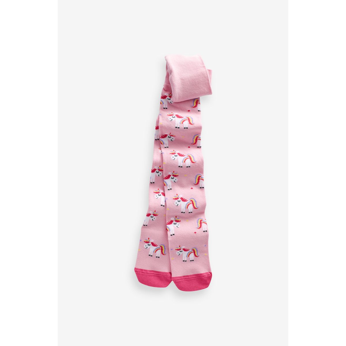 Collants en coton à motif licorne, 3 paires rose et bleu marine, NEXT