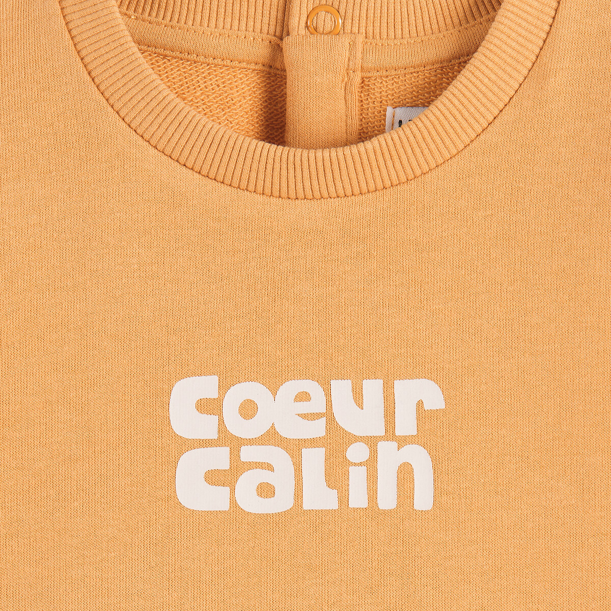 Combinaison longue, en molleton, message Coeur calin imprimé devant camel, LA REDOUTE COLLECTIONS