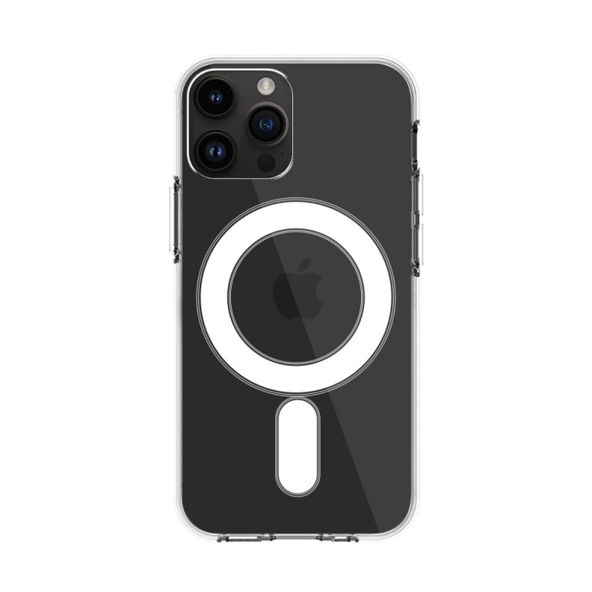 Coque Anti-choc compatible Magsafe pour iPhone 12 Transparente + 2 protections écran et 2 protections objectif caméra transparent, EVETANE
