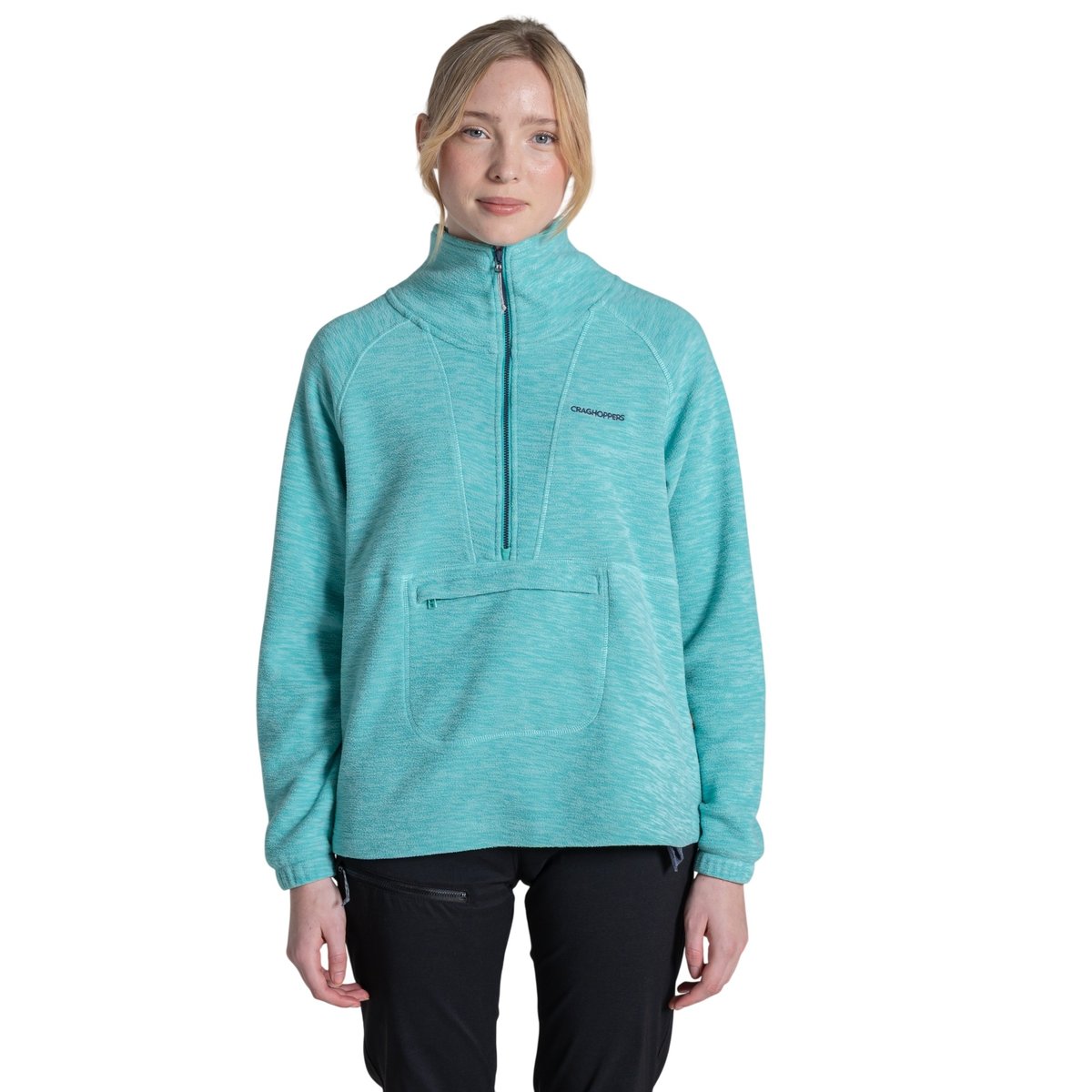 Haut polaire à col montant zippé ESK turquoise, CRAGHOPPERS