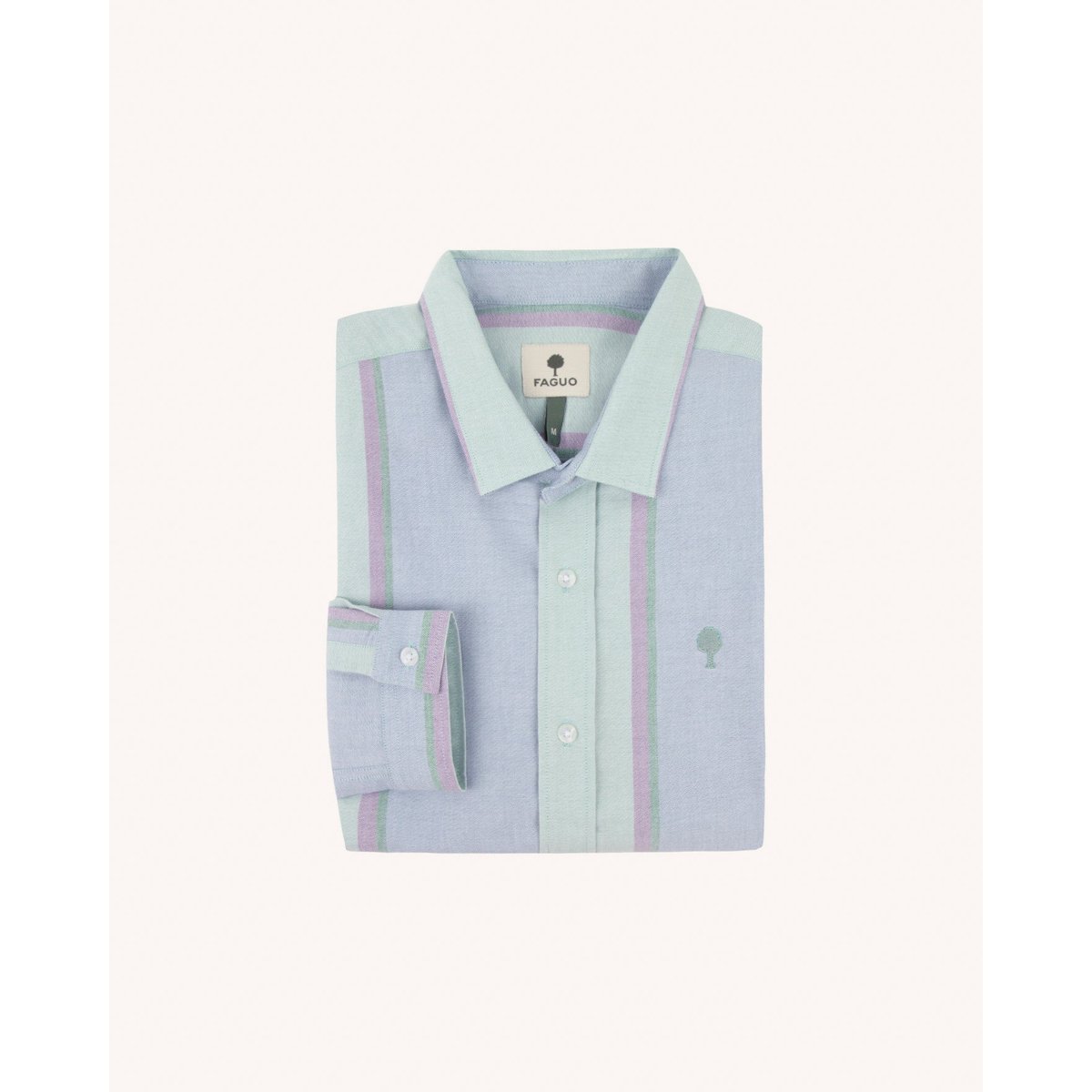 Chemise IRATY vert clair et multicolore, FAGUO
