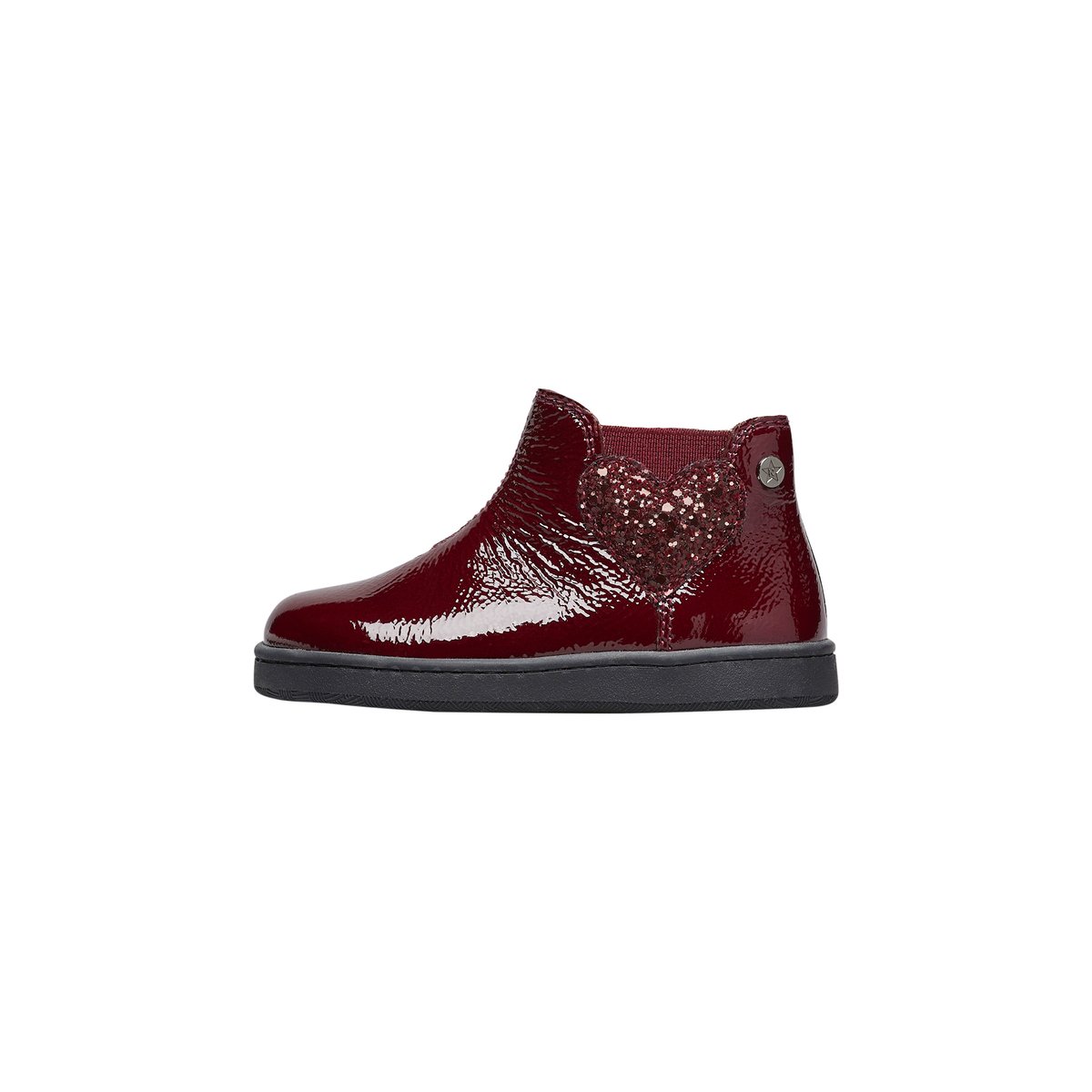 Chaussures premiers pas en cuir verni GLARNY HIGH 2 bordeaux-, NATURINO
