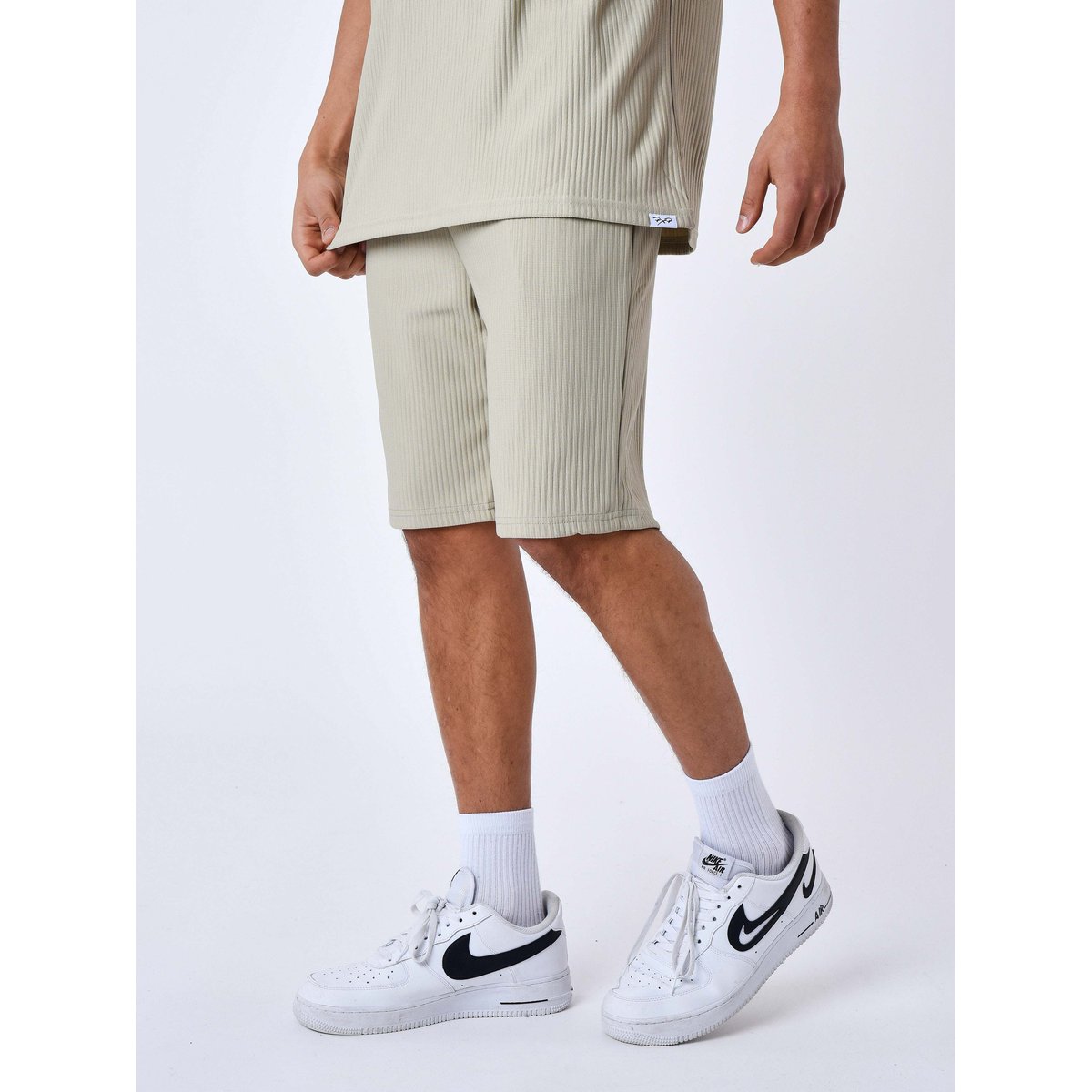 Short uni texturé kaki, PROJECT X