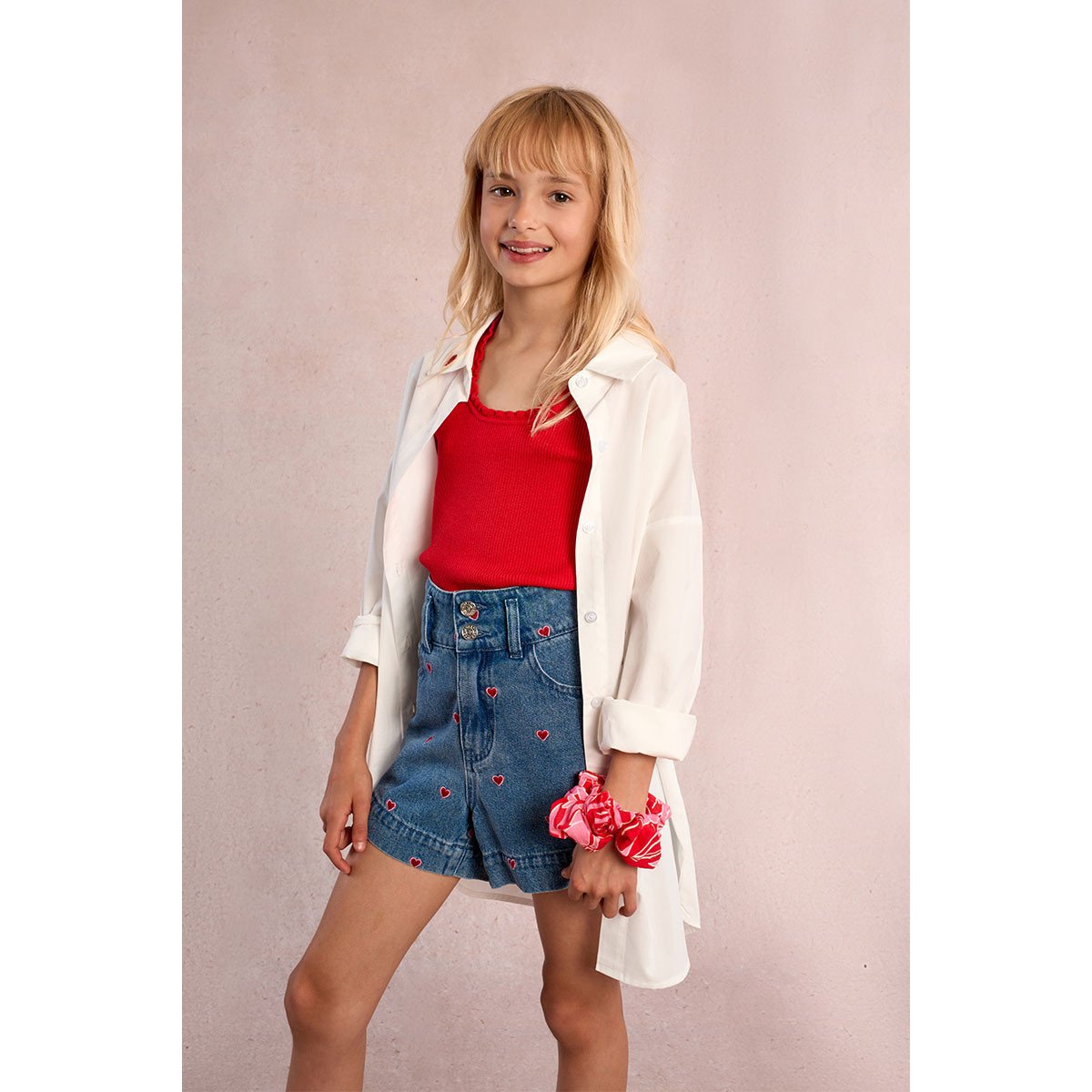 Débardeur froncé rouge, MOLLY BRACKEN GIRL