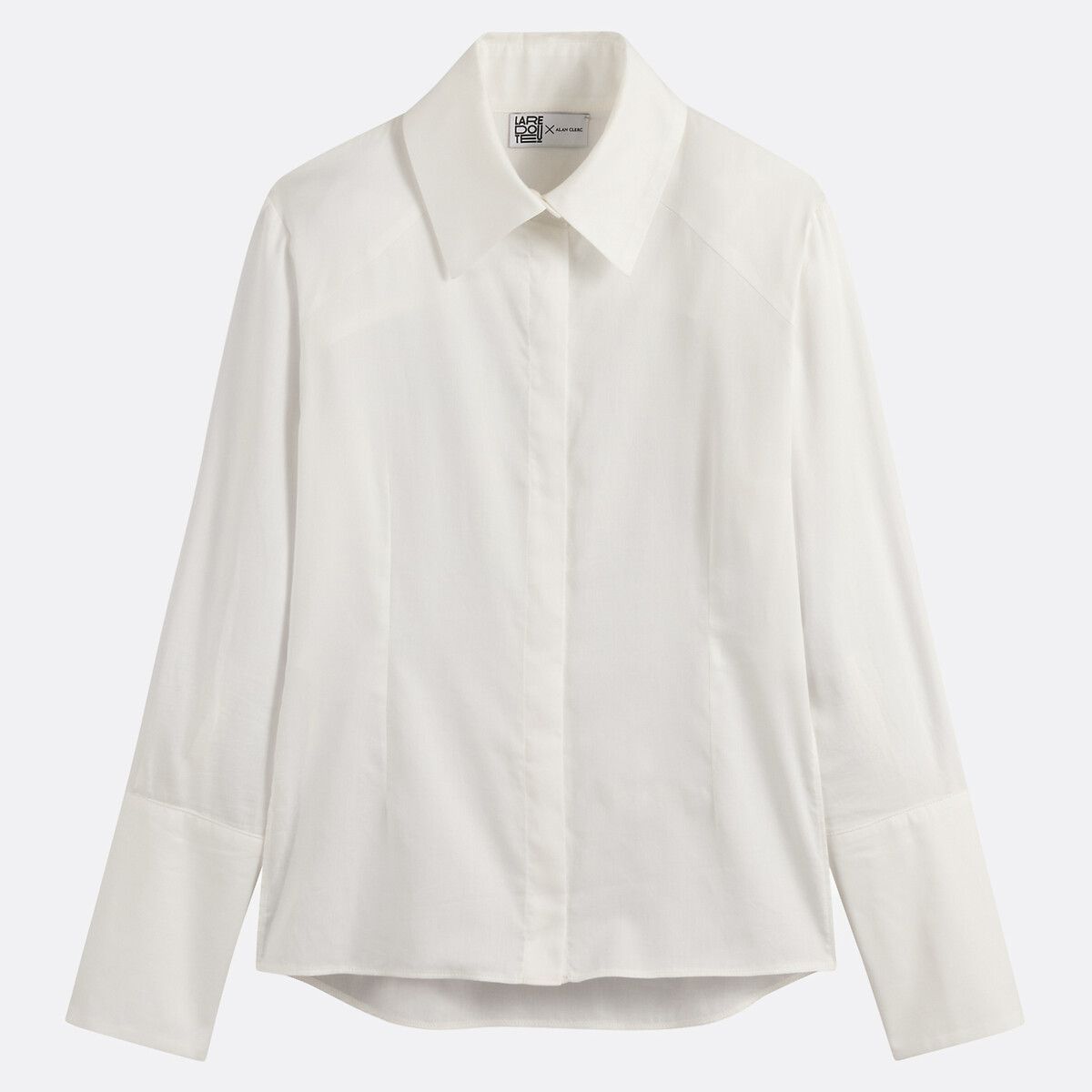 Unisex Cotton Shirt with Long Sleeves ecru , ALAN CLERC X LA REDOUTE