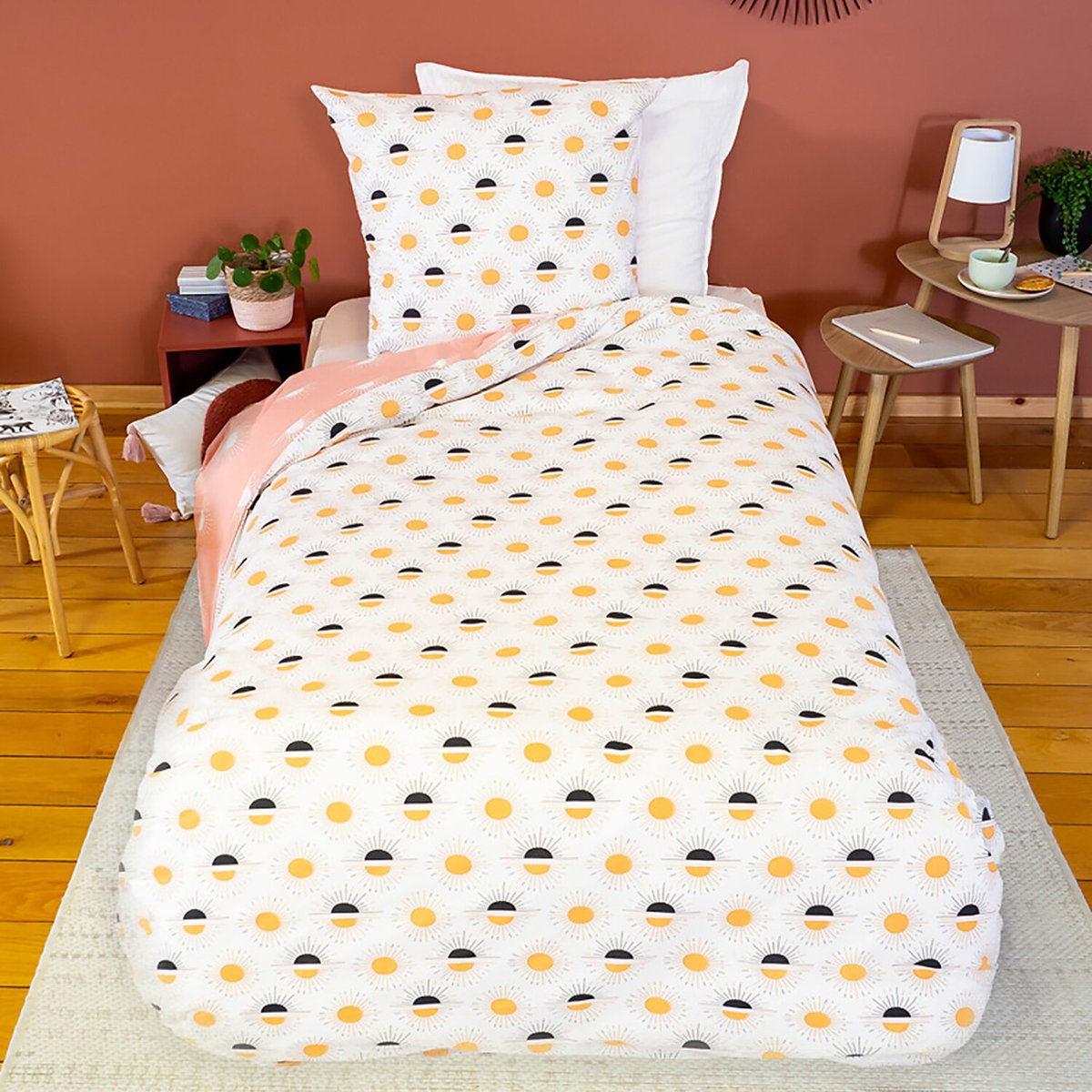 Parure de lit enfant coton, TERRAMEA blanc, C DESIGN HOME TEXTILE