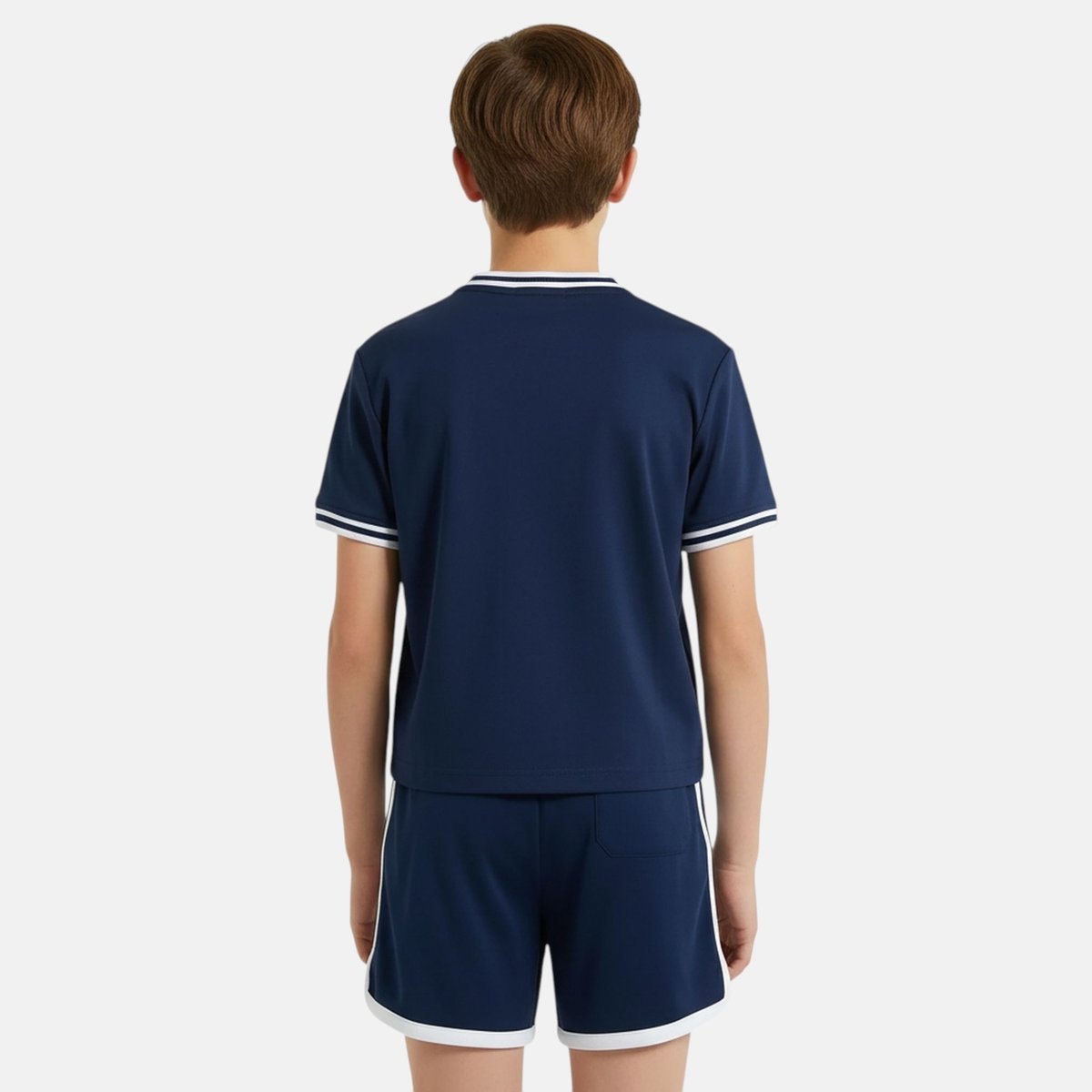 Ensemble t-shirt manches courtes et short TENNIS bleu marine, ELLESSE