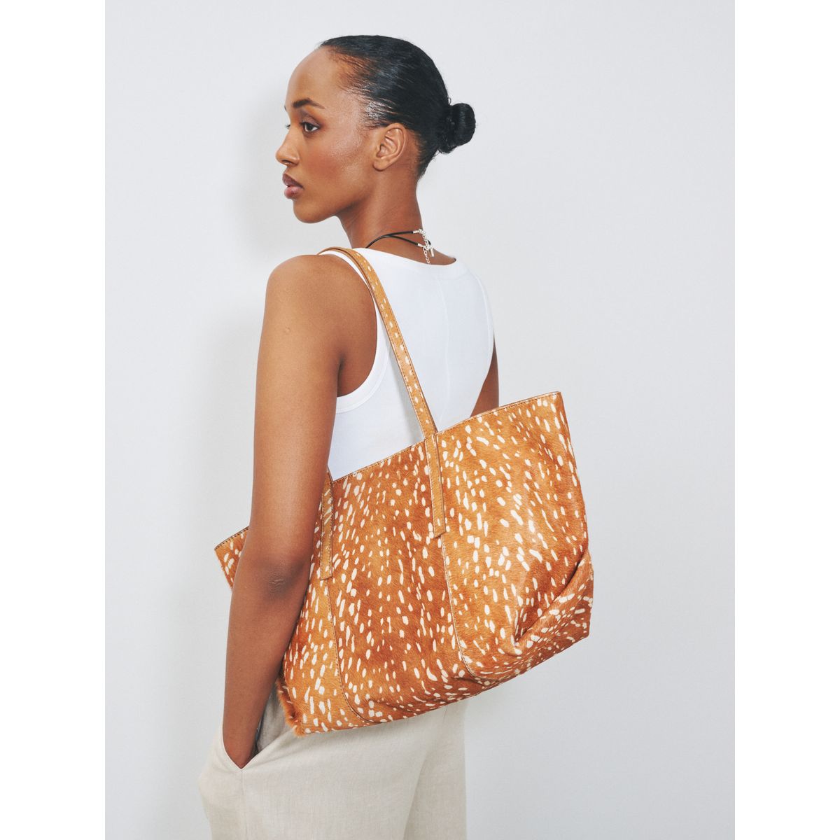 Sac bandoulière cerf en cuir n. premium animal, NEXT