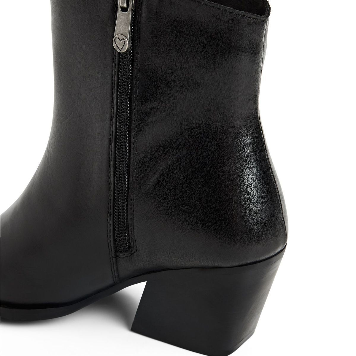 Bottine en cuir noir, MARCO TOZZI