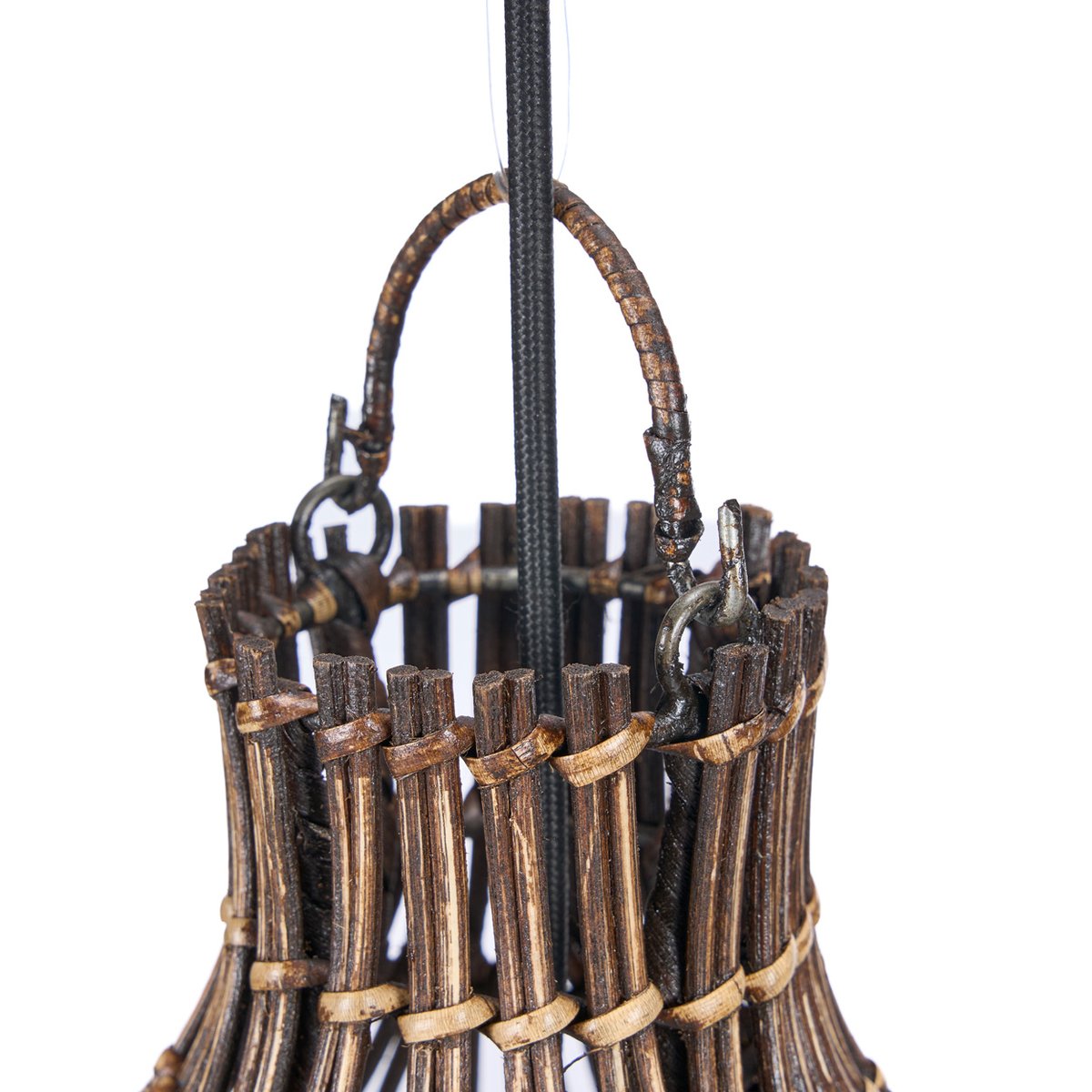 Suspension en bambou WOVEN BELL marron foncé, BAZAR BIZAR