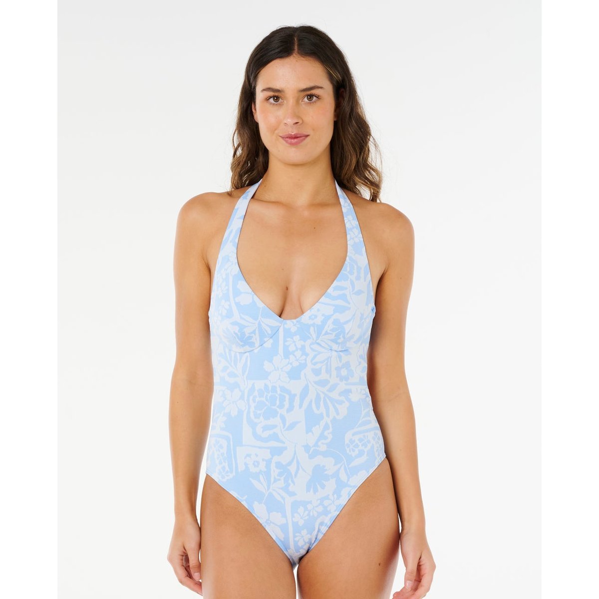 Maillot une pièce D-E couverture complète Pacific COAST bleu ciel, RIP CURL