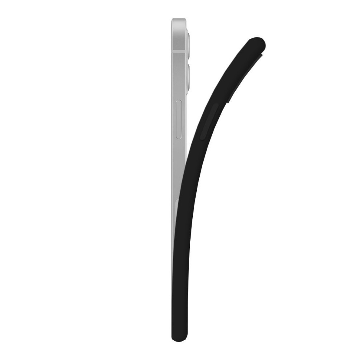 Coque silicone liquide iPhone 13 Pro noir, EVETANE
